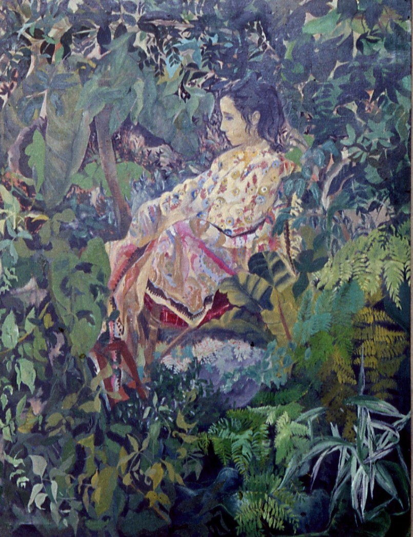 Girl in Roof Garden